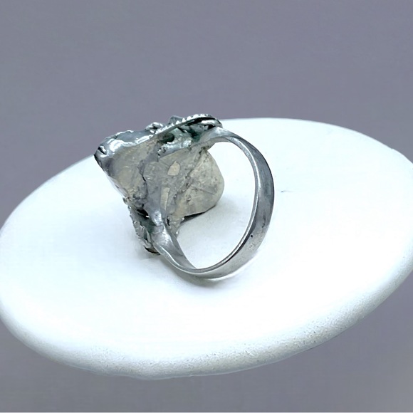 🌺Antique Silver &  Amber Ring - Picture 5 of 10